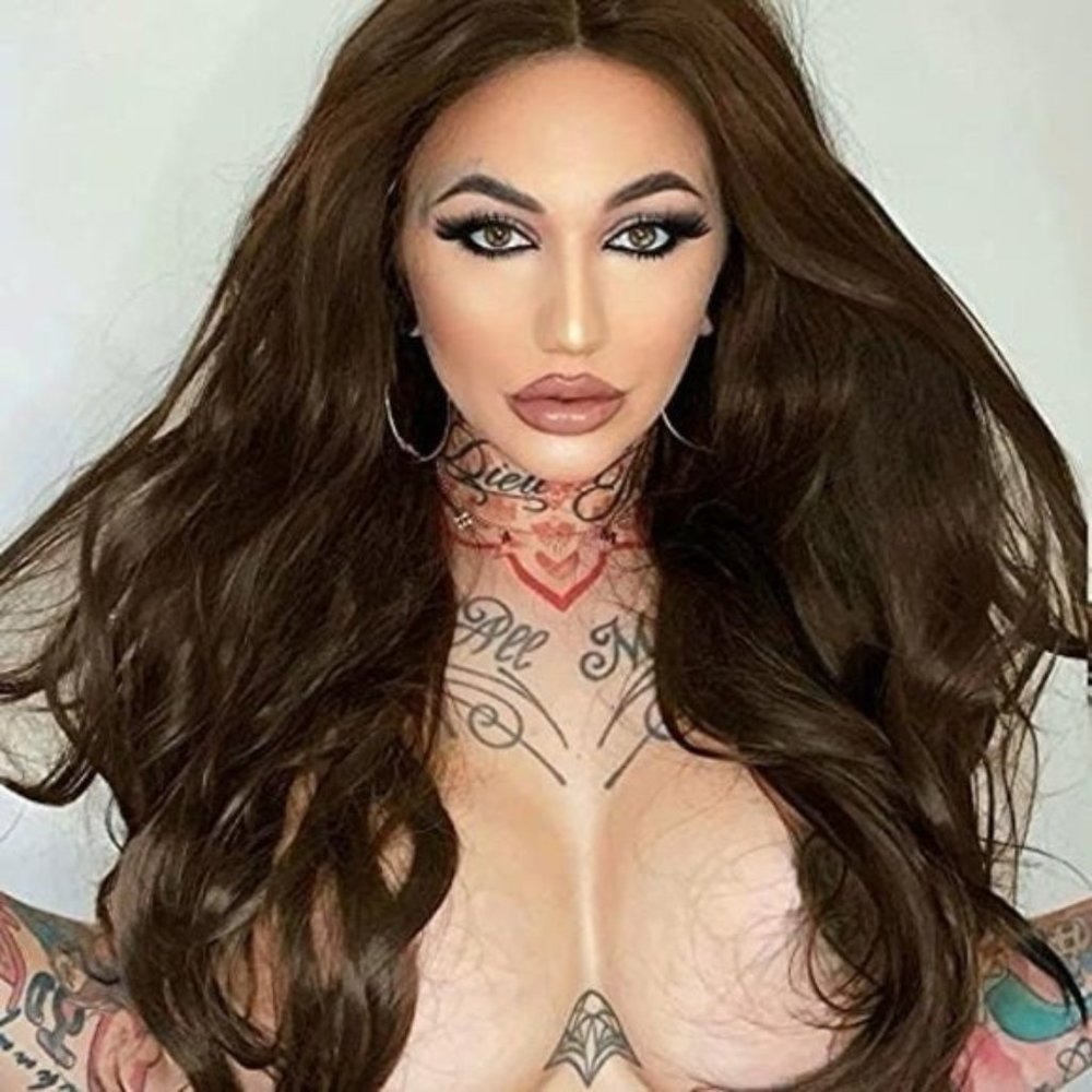 Brown Long Wavy Hair Wigs,Drag Queen Wigs,